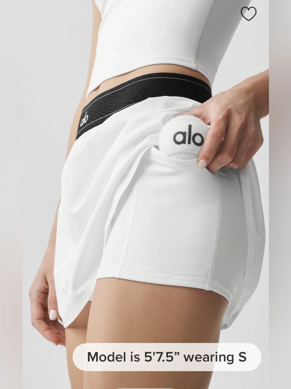 ALO Yoga Match Point Tennis 🎾 Skirt•SMALL•WHITE• BNWOT